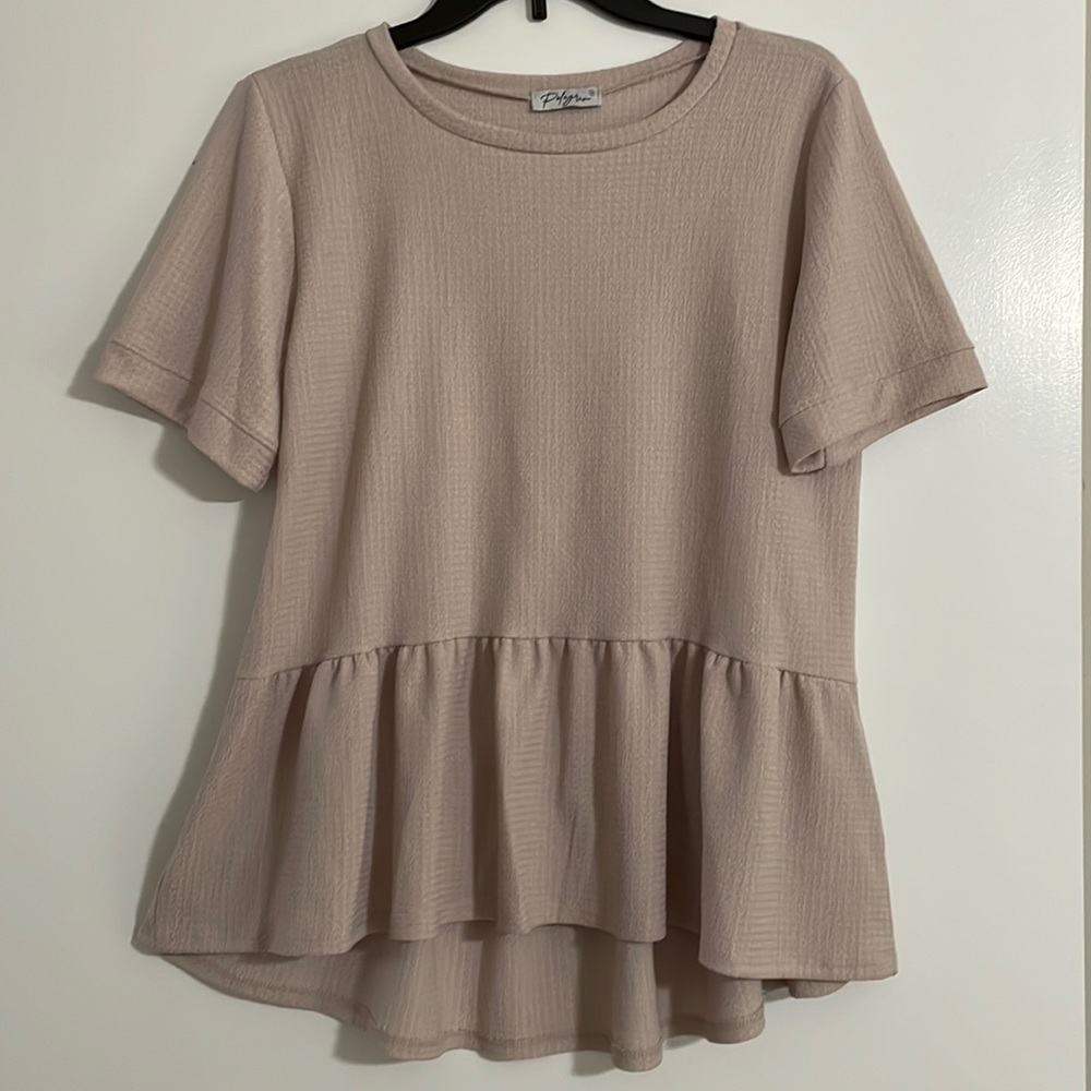 Polagram - The Rogers Textured Blouse in Natural
